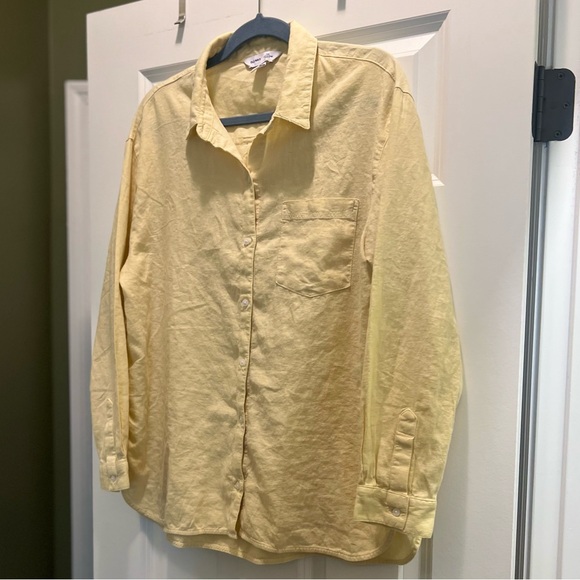 3/$19 Old Navy Linen-Blend Boyfriend Shirt - Picture 5 of 11